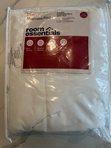 Twin plush mattress pad - xl, 15"