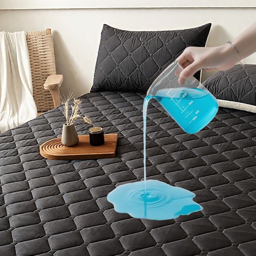 Twin black waterproof mattress - black,